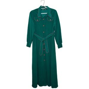 Vassarette Long Sleeve Button Front House Coat Robe Womens Large Lounge Cozy